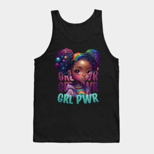 GRL PWR Cute Black Girl Power Women Empower Tank Top